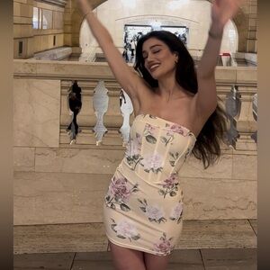 Rose Mesh Mini Dress XS